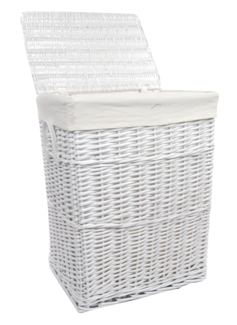Wäschekorb weide eckig weiss 08WRt-b 40x30 h.54 | Etsy