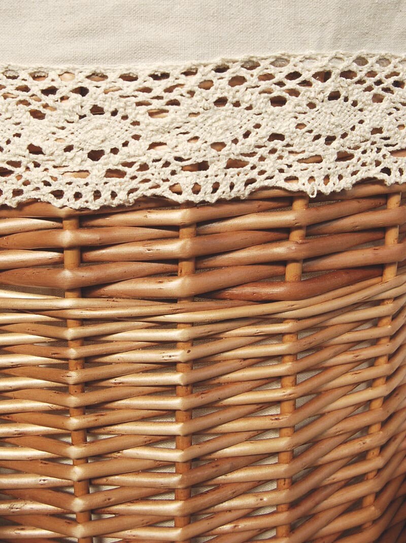 Wäschekorb Wäschetonne weide natur laundry beige rund D.32 | Etsy