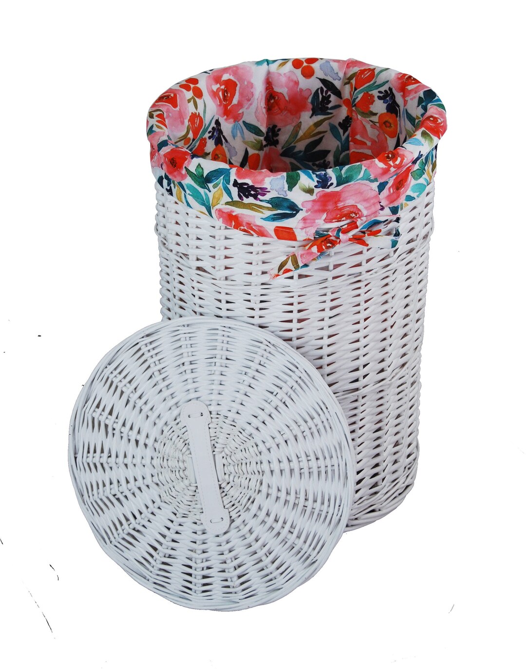 Cesto Bucato Intrecciato 50L Con Coperchio - Design Africano Yendi, Erba Savana E Plastica Riciclata