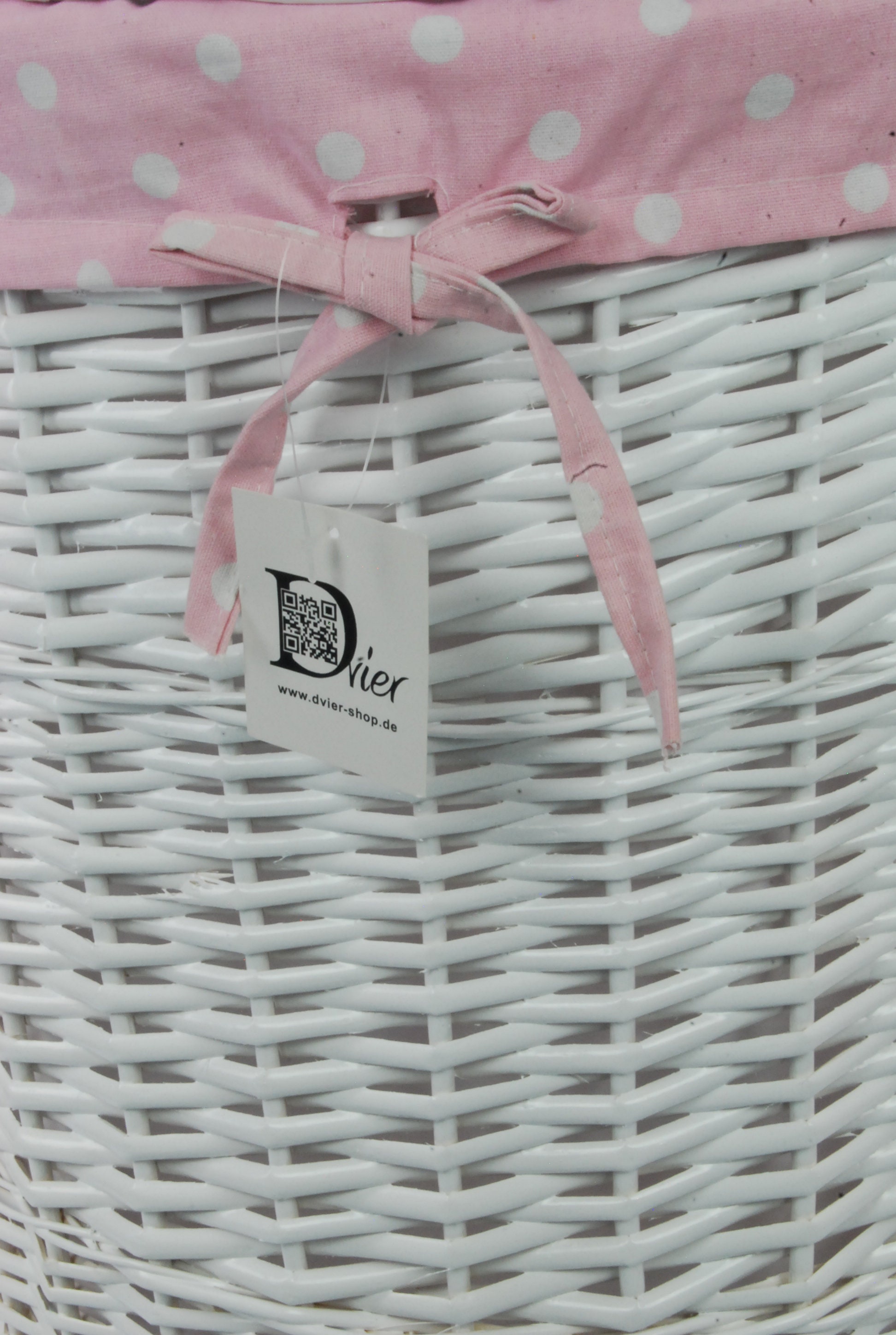 Cesto para ropa sucia baúl blanco rosa bebé/azul sauce con bolsa para ropa  sucia tapa asas 32x24 H.48 -  México