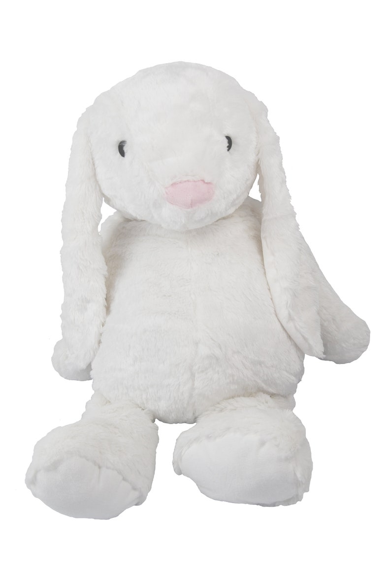 Plüschtier Kuscheltier Hase Madchen Junge XXL 88cm Baby Kinder Kissen beige/grau/weiß Bild 4