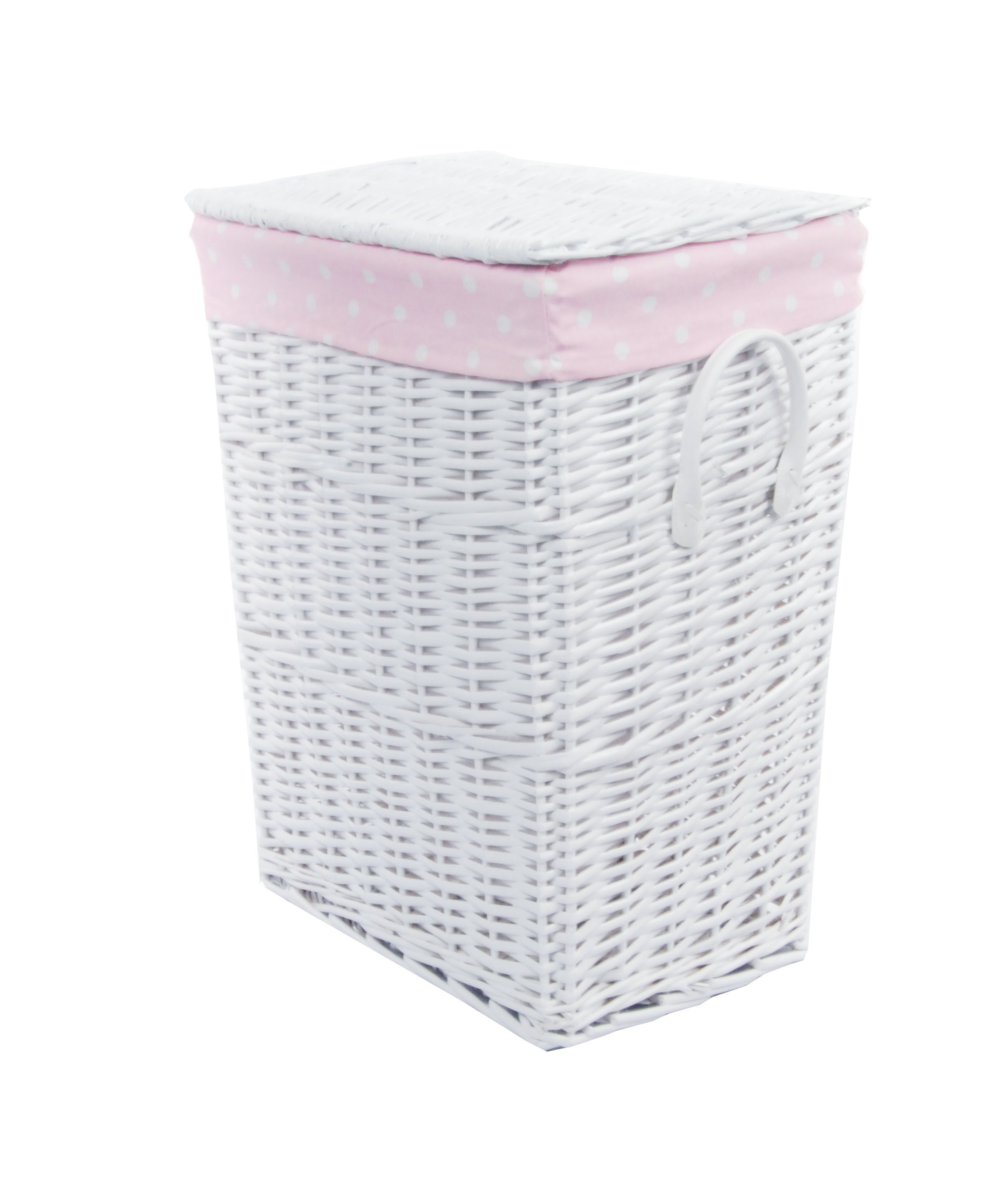Laundry Basket Laundry Chest White Baby Pink/blue Willow With Laundry Bag  Lid Handles 32x24 H.48 -  Finland
