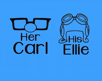 Disney Up Carl and Ellie Iron on Decal for Shirt