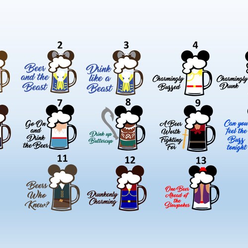 Beer Prince Magic Kingdom Disney Iron on Decal Vinyl for Shirt Etsy