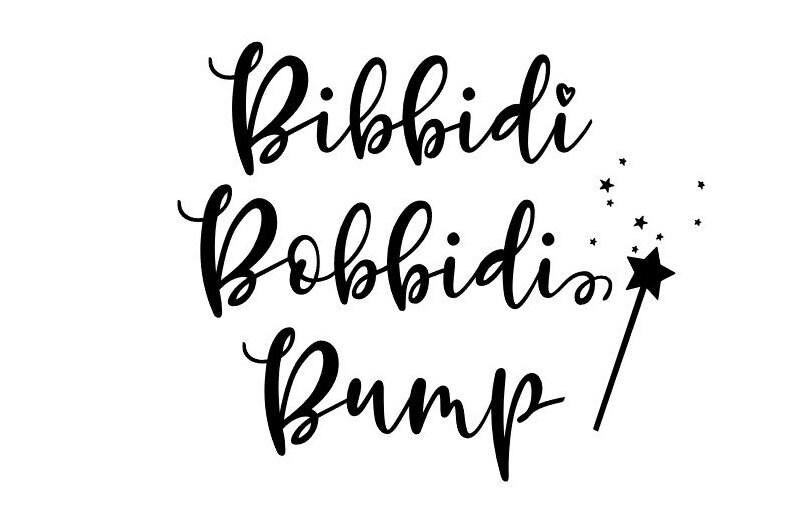 Bibbidi Bobbidi Bump Iron on Decal for Shirt UK