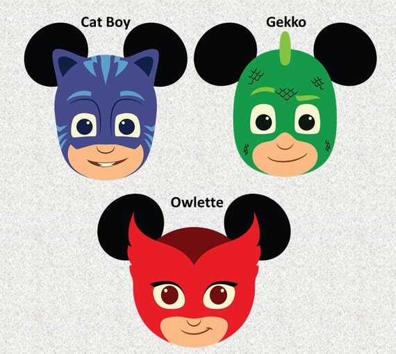 Personalized PJ Mask Mickey Mouse Head Matching Family Disney Iron on Decal  Vinyl for Shirt 