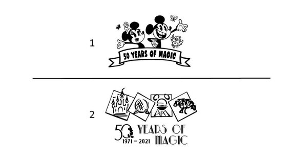 Walt Disney World 50th Anniversary T Shirt Iron on Transfer Decal