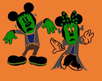 Mickey and Minnie Frankenstein