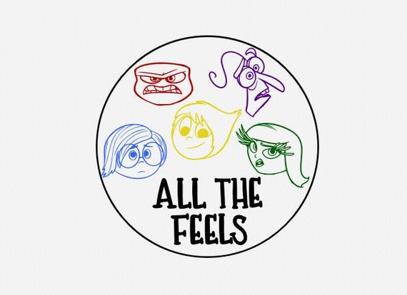 Disney Inside Out All the Feels Iron On Decal Vinyl for Shirt