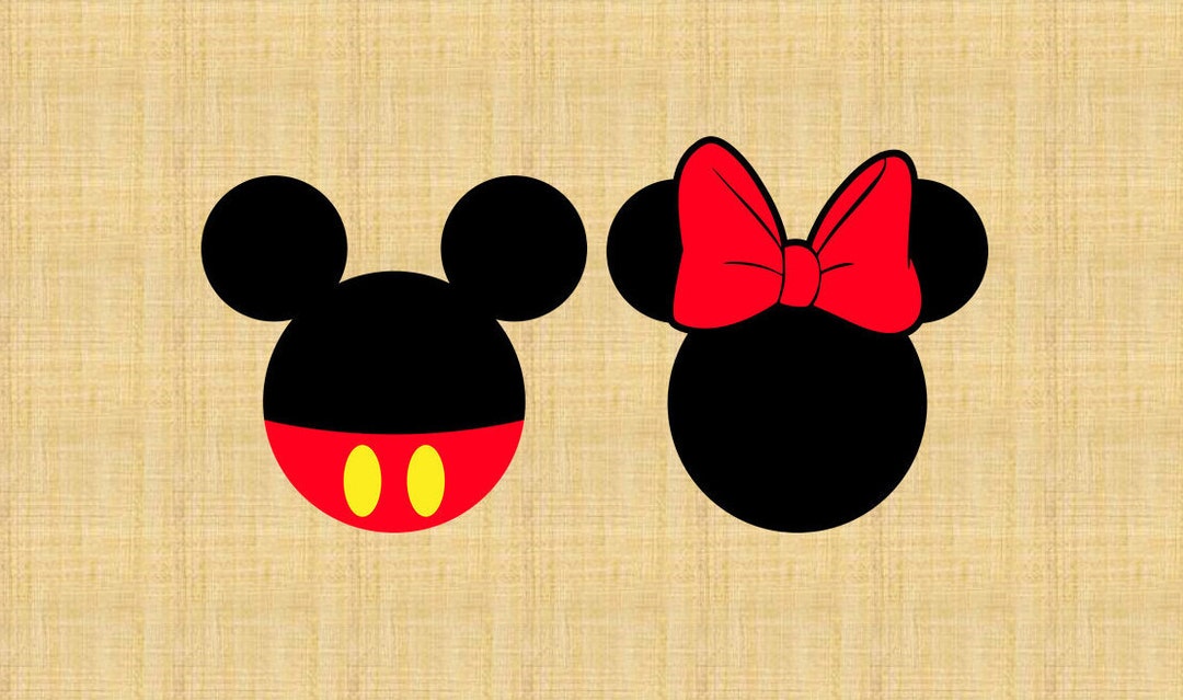 Personalized Mickey Mouse and Minnie Mouse Head Matching Family Disney Iron on Decal Vinyl for ...