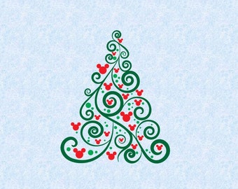 Personalized Disney Christmas Tree Matching Family Disney Iron On Decal Vinyl for Shirt