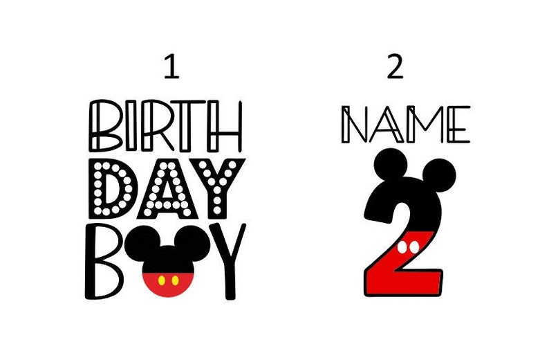 Mickey Birthday Boy Iron on Transfer for Shirt Etsy