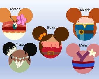 Disney Princess Mickey Heads