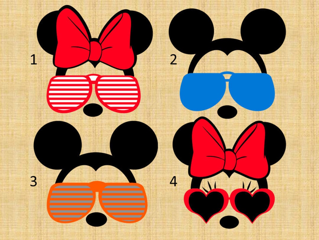 Personalized Mickey Mouse or Minnie Mouse Head Matching Family Disney Iron on Decal Vinyl for ...