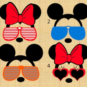 Personalized Mickey Mouse or Minnie Mouse Head Matching Family Disney Iron On Decal Vinyl for Shirt 003