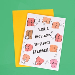 Have A Rootinous Tootinous Birthday Fart Farting booty bum Birthday Card