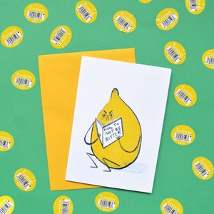 Bitter Lemon Cute Fruit How To Not Be Bitter Greetings Birthday Card
