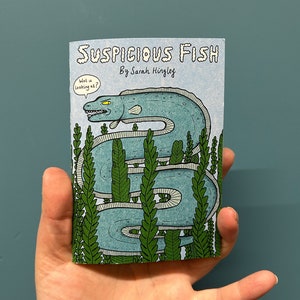 Verdachte vis Sazzsquatch Silly Facts Under the Sea Comic Zine A6