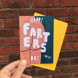 Happy Farter&#39;s Day Fart Dad Father&#39;s Day Booty Bum Greetings Card