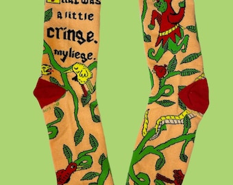 That Was A Little Cringe My Liege Ye Olde Sokken met all-over print middeleeuwse Frog Crew
