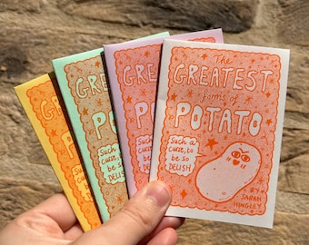 The Greatest Forms of Potato Crisp Chip Chips Potates folded Risograph Zine A7 folds out to a4