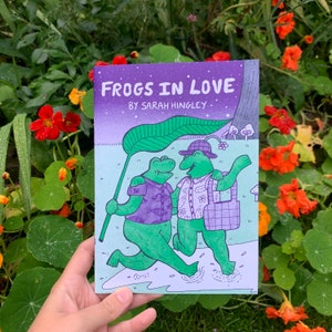 Frogs In Love Frog Toad Cute Love Story A5 Risograph Printed Zine