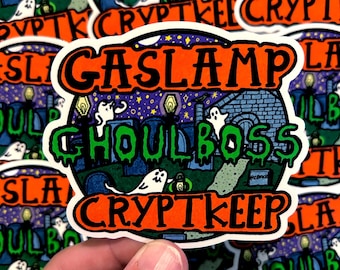 Gaslamp Ghoulboss Cryptkeep Vinyl Sticker - Spooky Halloween Fun
