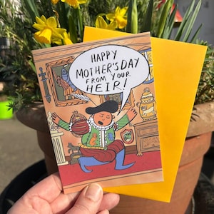 Carte de voeux A6 Ye Olde, Joyeuse fête des mères de la part de votre héritier
