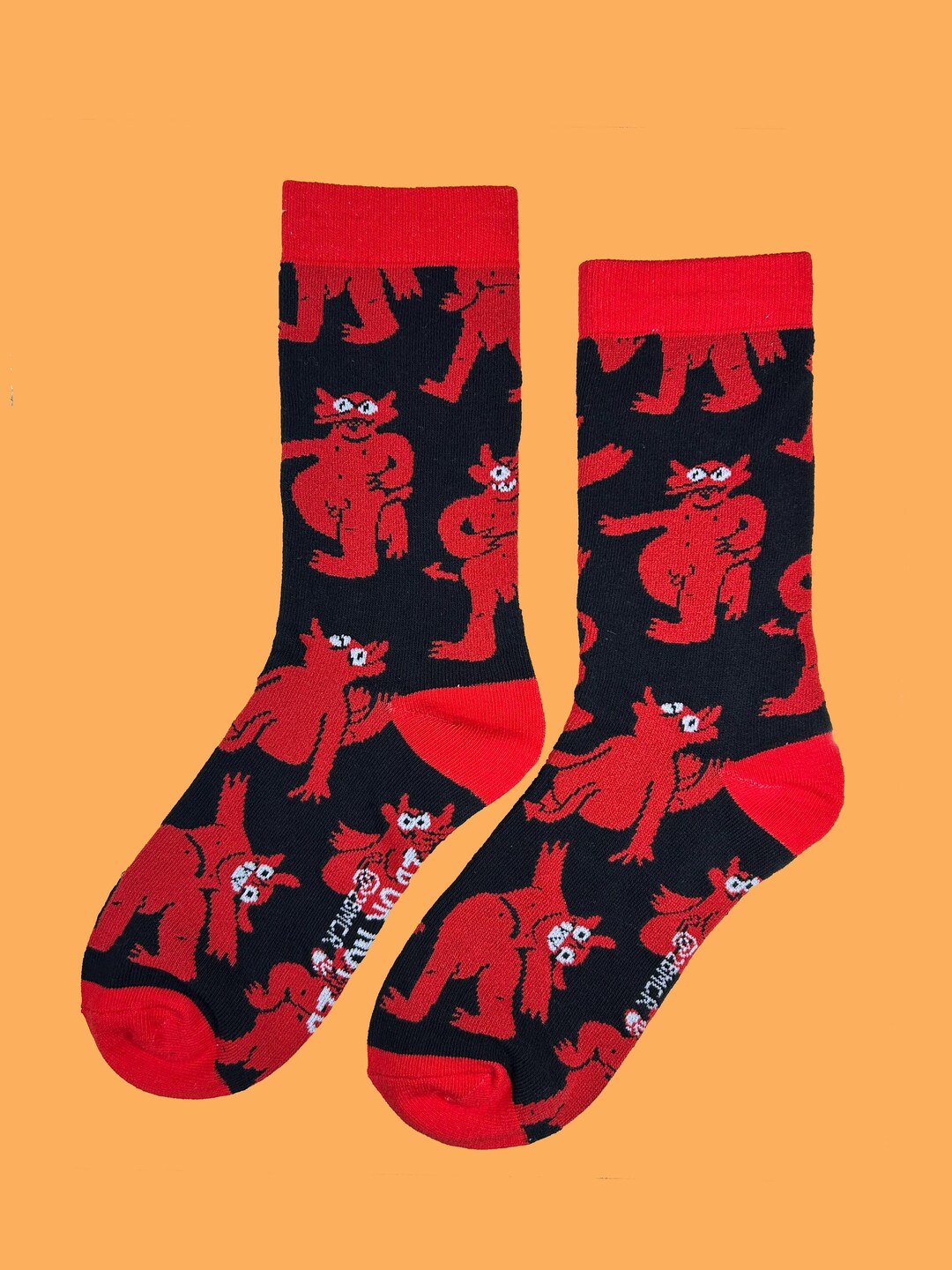 Cheeky Devil Socks 2.0 All Over Design Crew Sock - Etsy