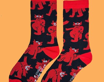 Cheeky Devil Socks 2.0 All Over Design Crew Sock