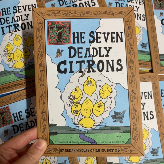 The Seven Deadly Citrons Lemon Comic Zine A5 Lemotional Comics - Etsy