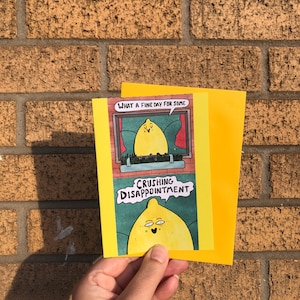 Bitter Lemon Comic écrasement des déceptions d'anniversaire voeux Saint Valentin toutes les occasions carte A6