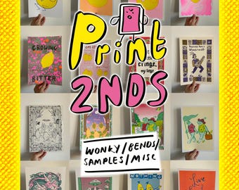 2nds SALE A4 Individual Risograph Prints Pick One Wonky But Good Riso Print Bargain 29.7cm by 21cm