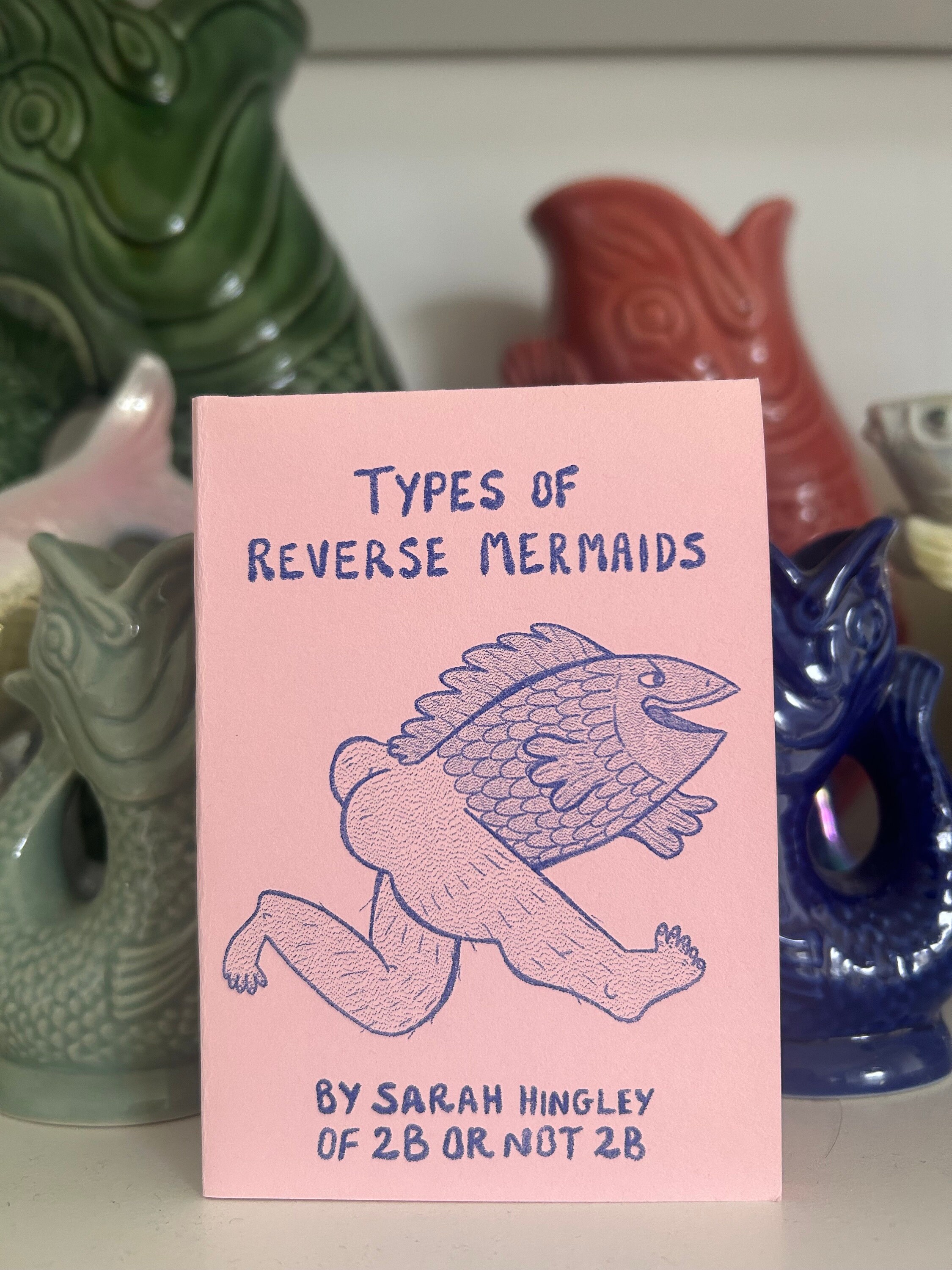 Looped Reverse Mermaid Reverse Mermaid Mini Zine: Risograph Fishbutt Art (A7) - Etsy