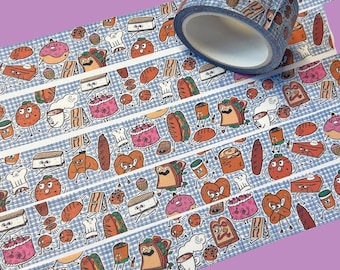 Bread Picnic Washi Tape 2cm Width 10m Roll