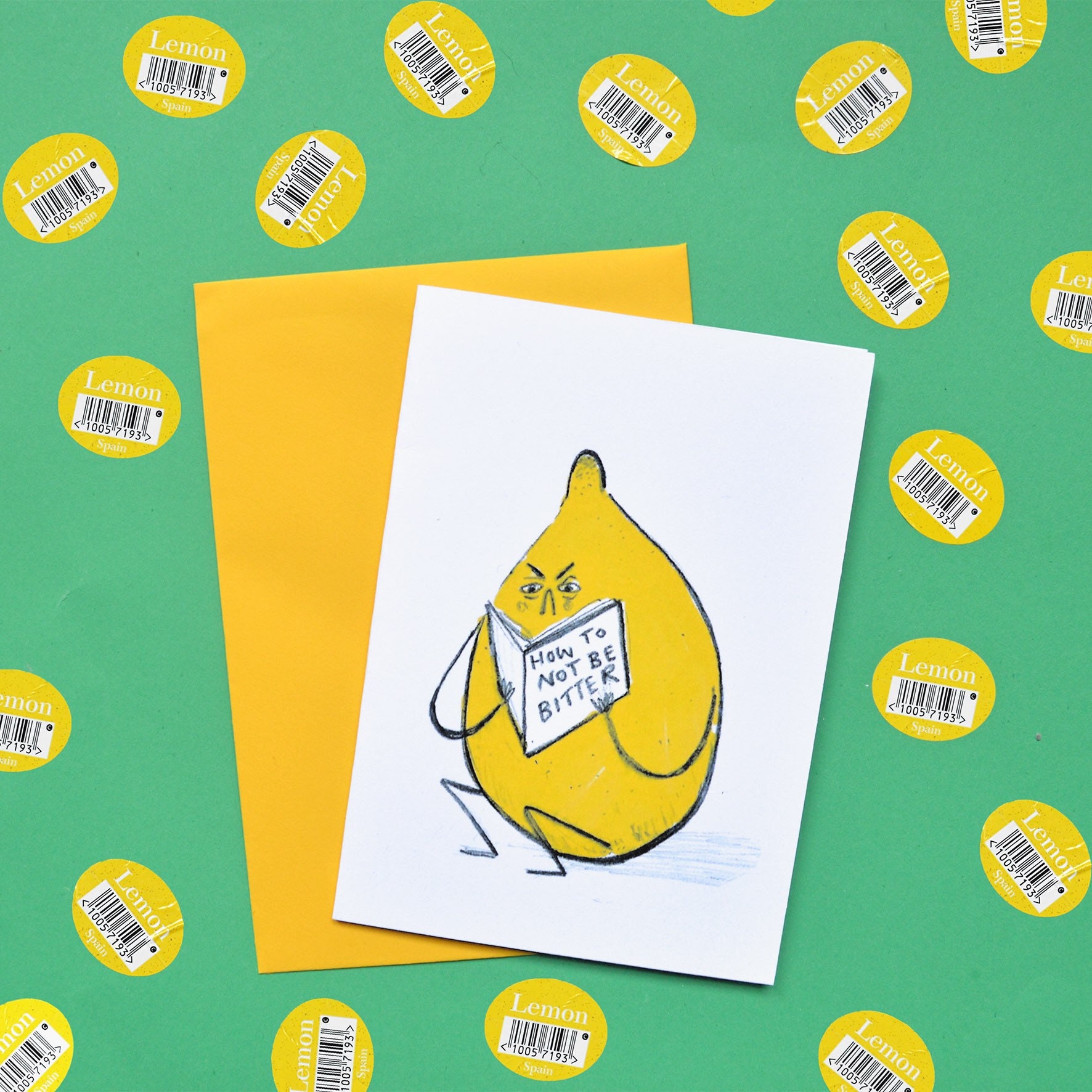 Bitter Lemon Cute Fruit How To Not Be Bitter Greetings Birthday Card