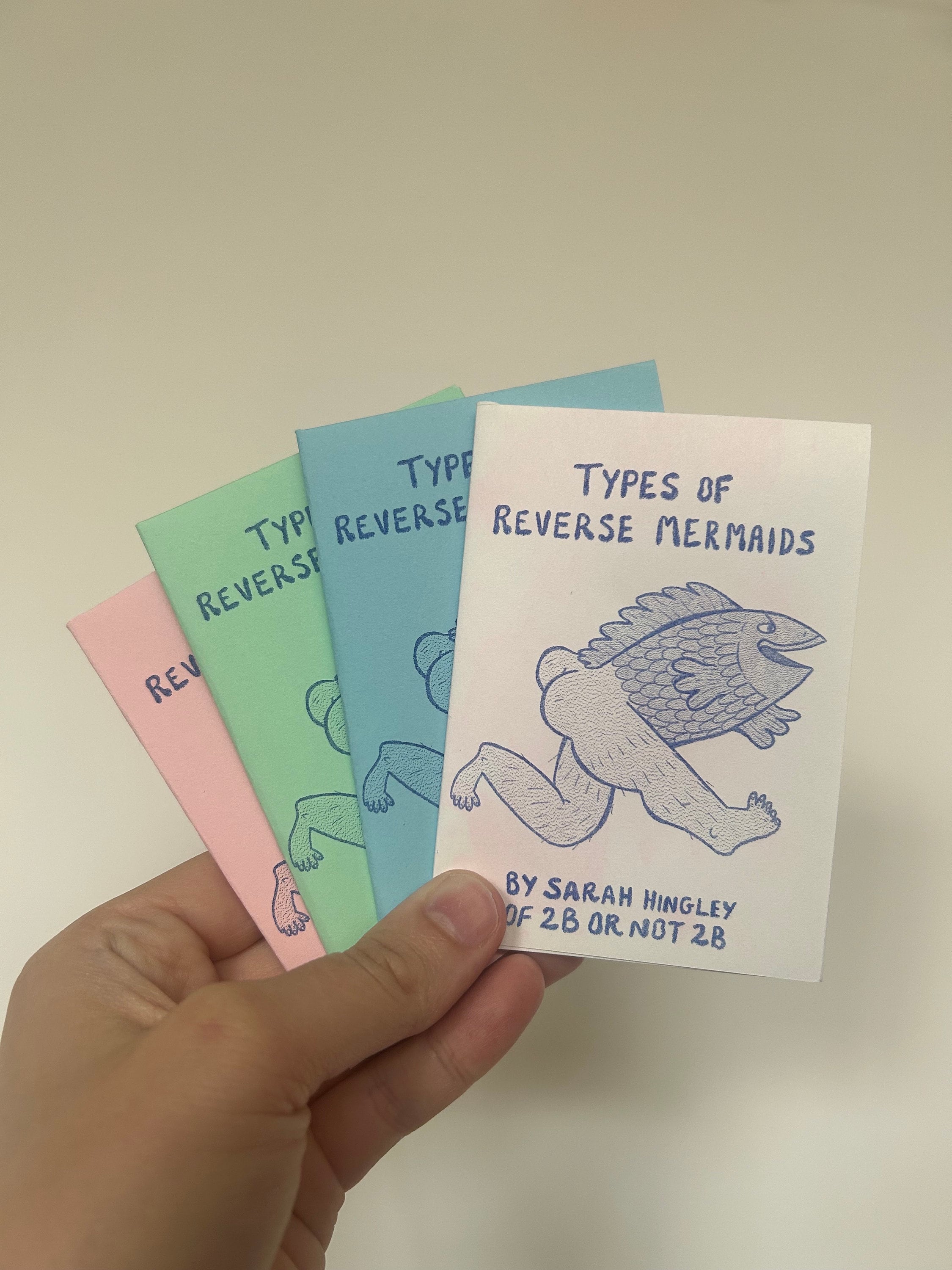 Looped Reverse Mermaid Reverse Mermaid Mini Zine: Risograph Fishbutt Art (A7) - Etsy