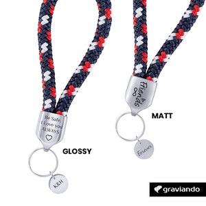 Llavero de cuerda de navegación personalizado | Grabado | Llavero personalizado | Regalo para papá/hermano/hijo