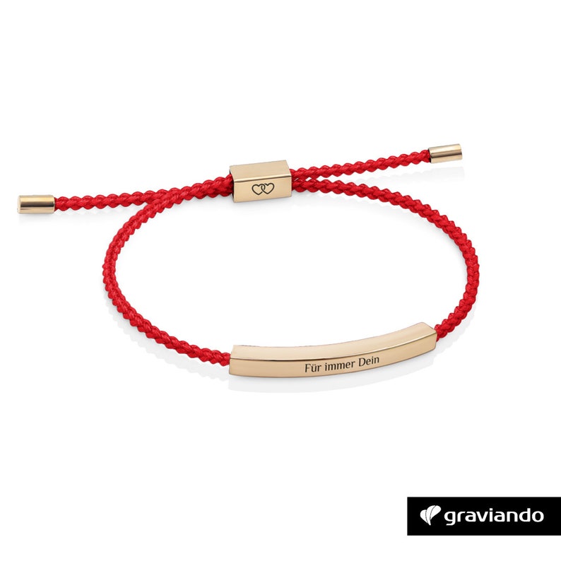 Bracelet homme avec personnalisation bracelet partenaire gravé bracelet enfant cadeau personnel femme femme papy grand-mère Rot | Gold