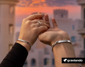 Personalisiertes Armband für Paare mit Gravur| Individual | Partnerarmband Valentinstag Geschenk