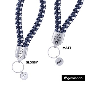 Porte-clés personnalisé - Pendentif corde à voile gravé - Porte-clés personnalisé - Cadeau de Noël avec gravure pour papa