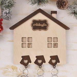 Wall key holder Personalized Key Holder Key Hanger for Wall 30th birthday gift entryway organizer