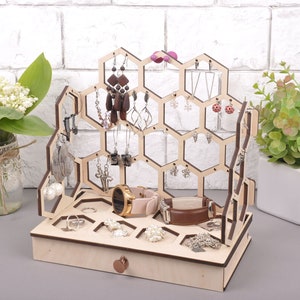 earring holder. necklace holder. earring organizer. jewelry organizer. jewelry display stand. necklace display.