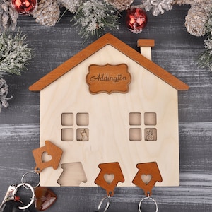 Wall key holder Personalized Key Holder Key Hanger for Wall entryway organizer