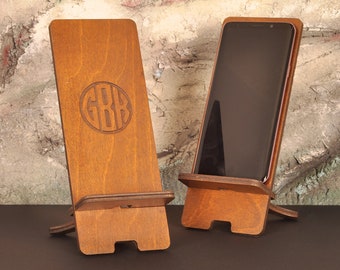 Wood phone stand Etsy