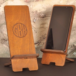 wooden phone stand charging station gift phone holder 30th birthday gift wood phone stand docking station