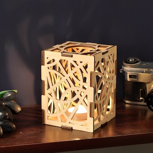 Wood Candle Holder. Candle holder. wooden candle holder. new home housewarming gift. wood candleholders. home decor. Light box.