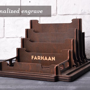 desk organizer wood docking station men charging station Nightstand Valet Father's Day Gift Ideas image 10
