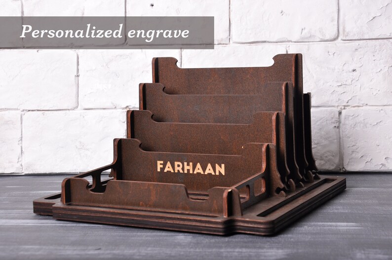 desk organizer wood docking station men charging station Nightstand Valet Father's Day Gift Ideas image 10