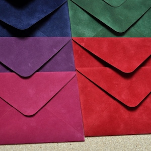 Azalea A7 Velvet Envelopes, 5.25x7.25 envelopes, A7 Envelopes, decorative envelopes, wedding envelope,